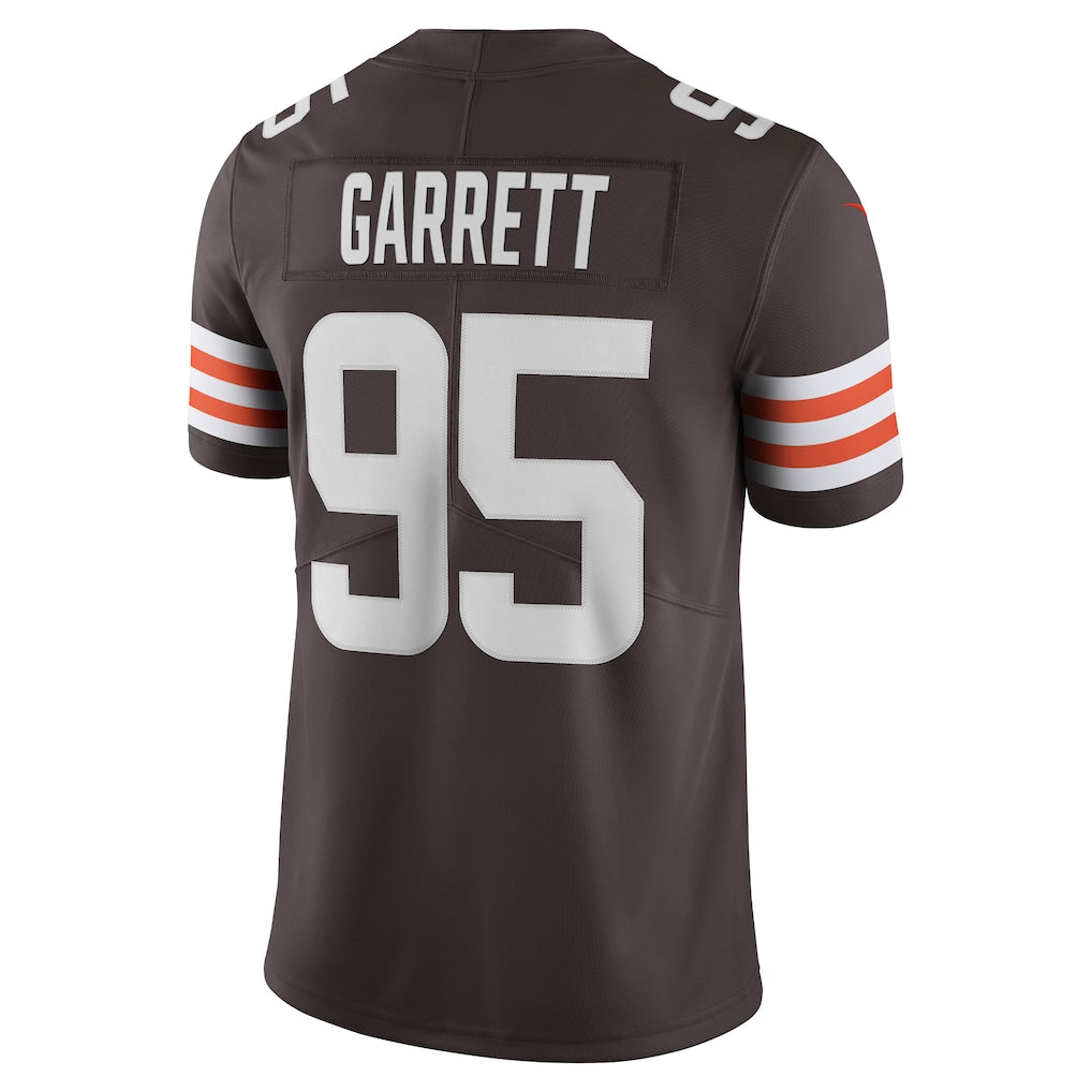 C.Browns #95 Myles Garrett Brown Vapor Limited Jersey football jersey product view 1