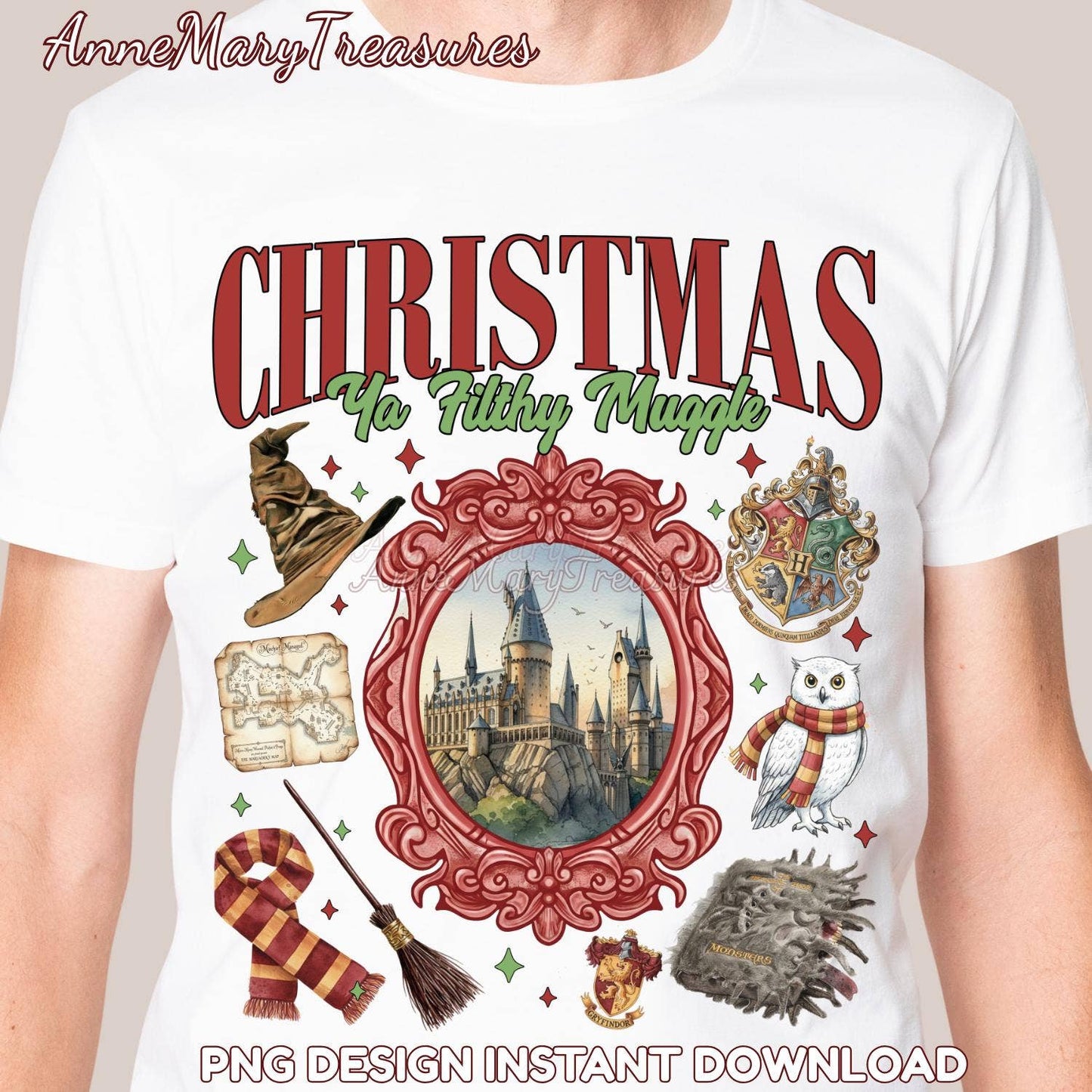 Wizard Christmas Owl Scarf Dtf Unisex T-shirt, Sweatshirt, Hoodie, Long Sleeve Tee - T-Shirt, Sweatshirt, Hoodie
