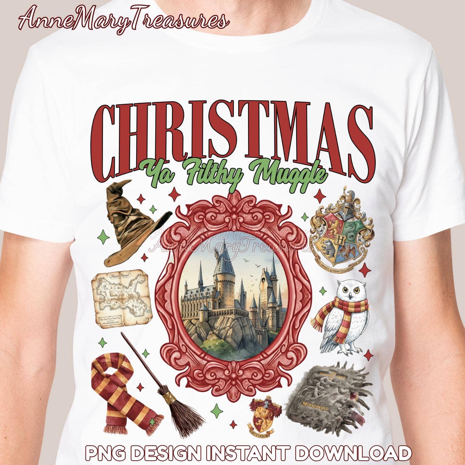 Wizard Christmas Owl Scarf Dtf Unisex T-shirt, Sweatshirt, Hoodie, Long Sleeve Tee - T-Shirt, Sweatshirt, Hoodie
