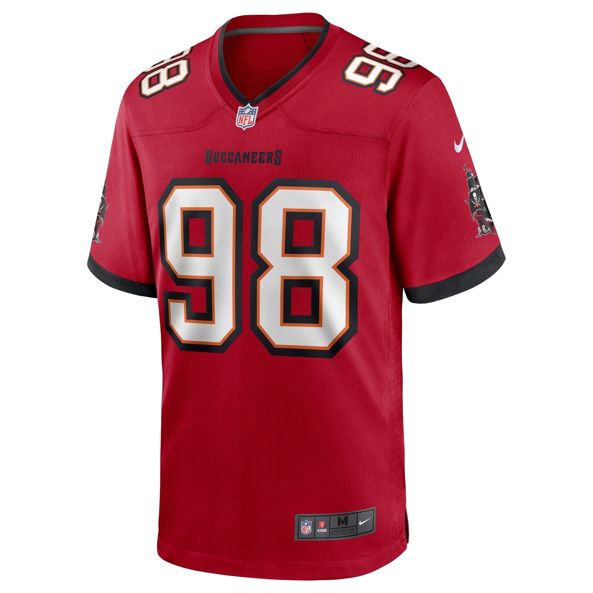 Anthony Nelson Tampa Bay Buccaneers Game Jersey - Red football jersey product view 2