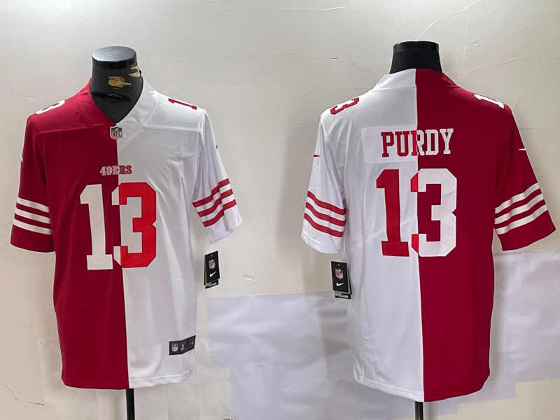 Men's San Francisco 49ers Brock Purdy #13 Scarlet/White Game Player Jersey1 football jersey product view 1