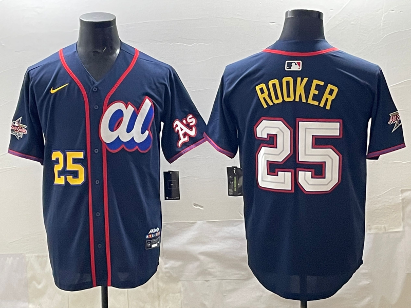 Men's American League Brent Rooker #25 Navy 2025 All-Star Edition Limited Player Jersey baseball jersey product view 1
