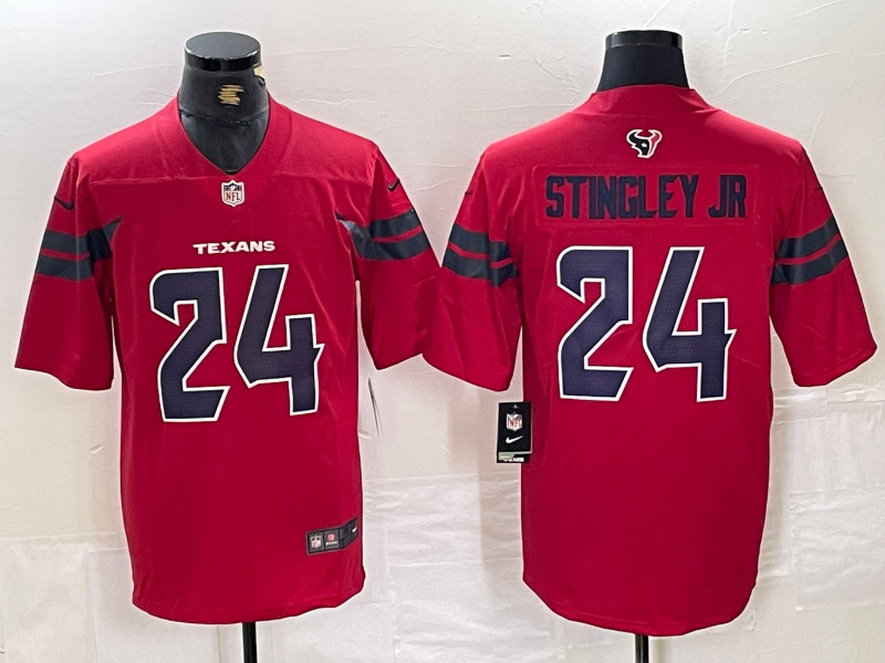 Men's Houston Texans Derek Stingley Jr. #24 Red Alternate Game Jersey football jersey product view 1