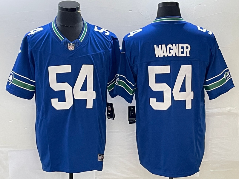 Men's Seattle Seahawks Bobby Wagner Royal Throwback Legend Player Jersey football jersey product view 1