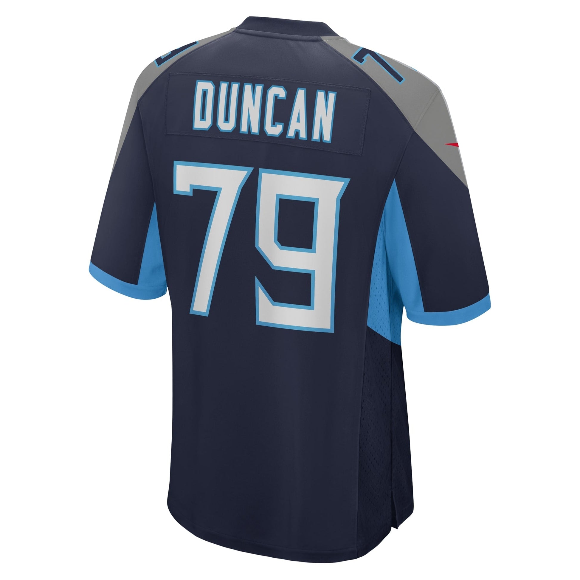 Jaelyn Duncan Tennessee Titans Team Game Jersey - Navy football jersey product view 3