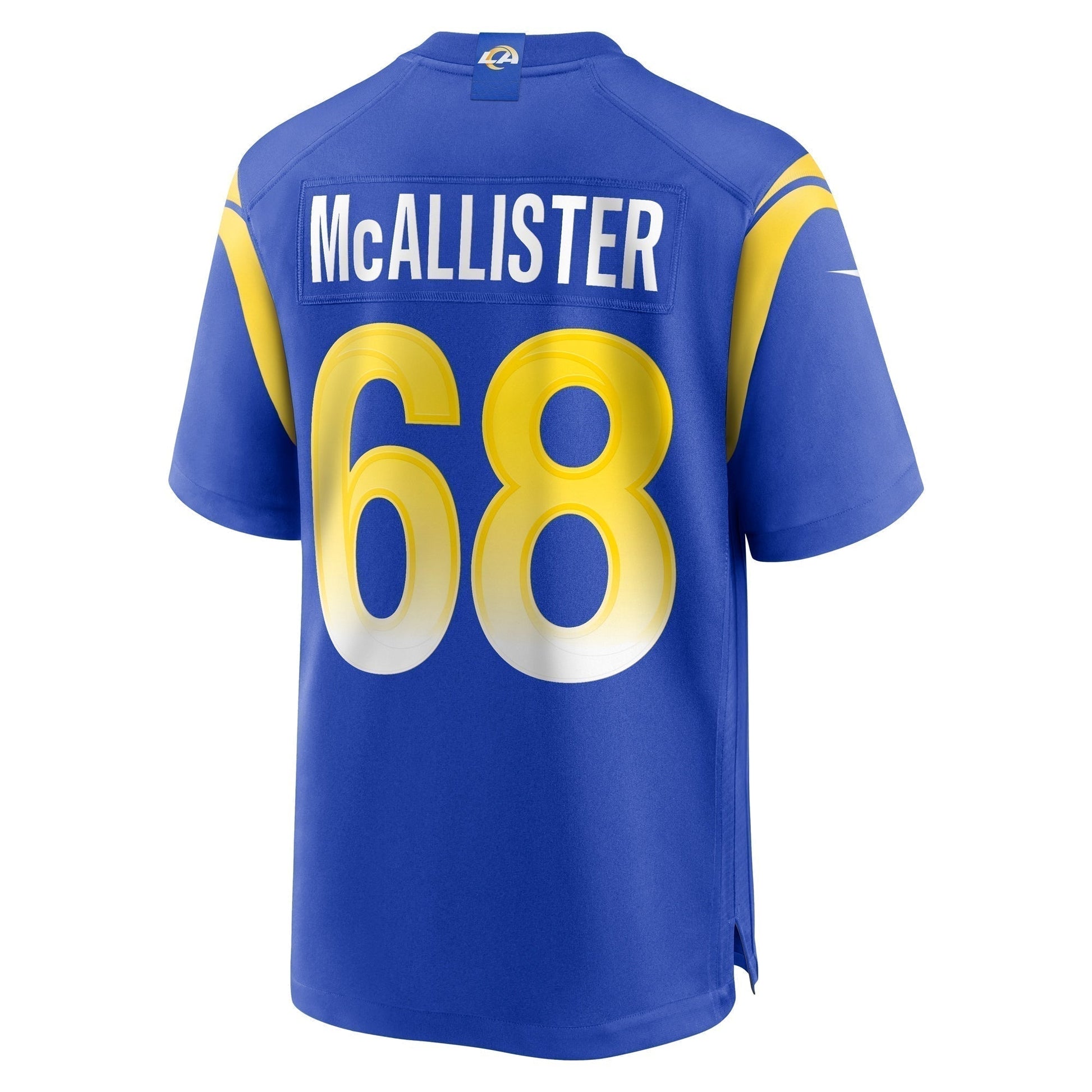 Mike McAllister Los Angeles Rams Home Game Jersey - Royal football jersey product view 3