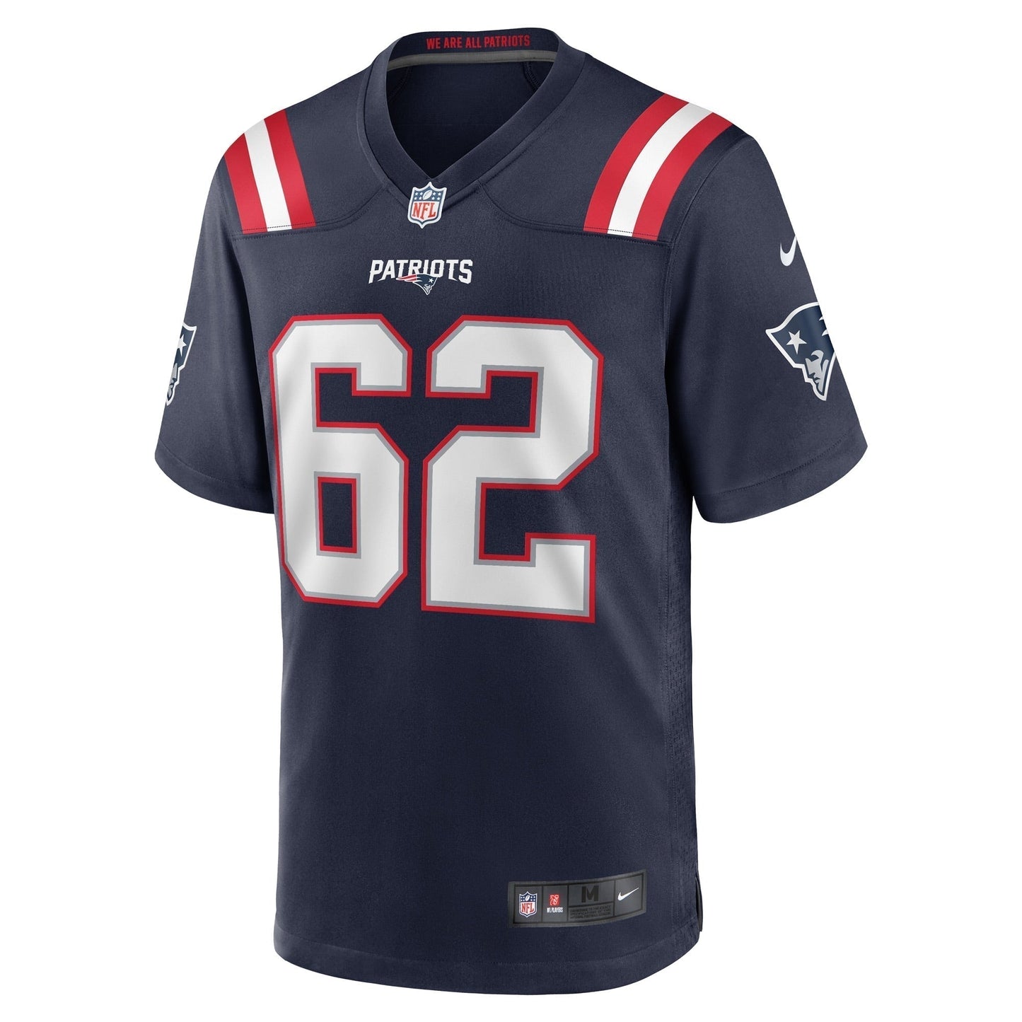 Bill Murray New England Patriots Game Jersey - Navy football jersey product view 2
