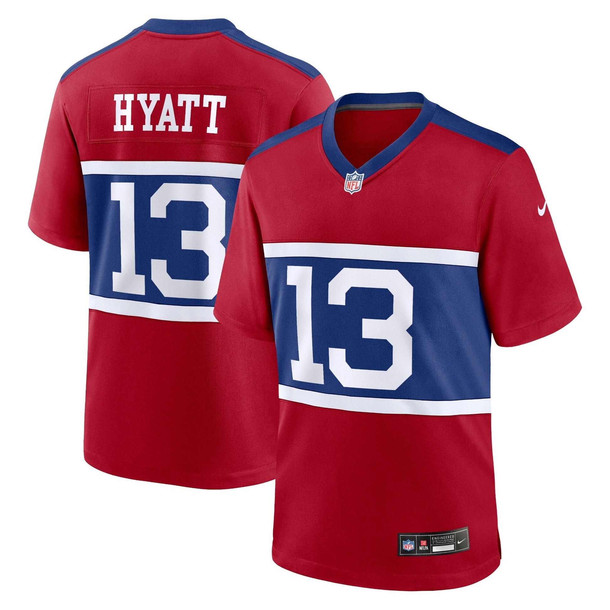 Jalin Hyatt New York Giants Alternate Game Jersey - Century Red football jersey product view 1