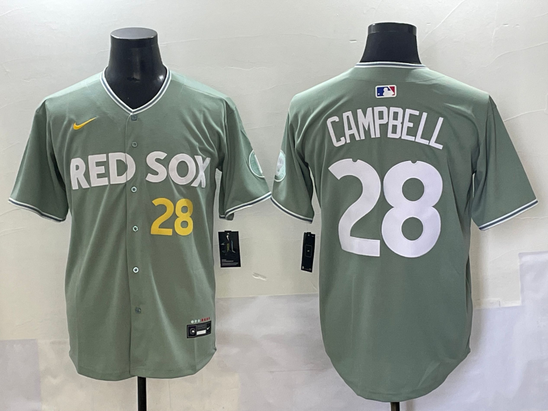 Men's Boston Red Sox Kristian Campbell Gray 2025 City Connect Limited Player Jersey baseball jersey product view 1