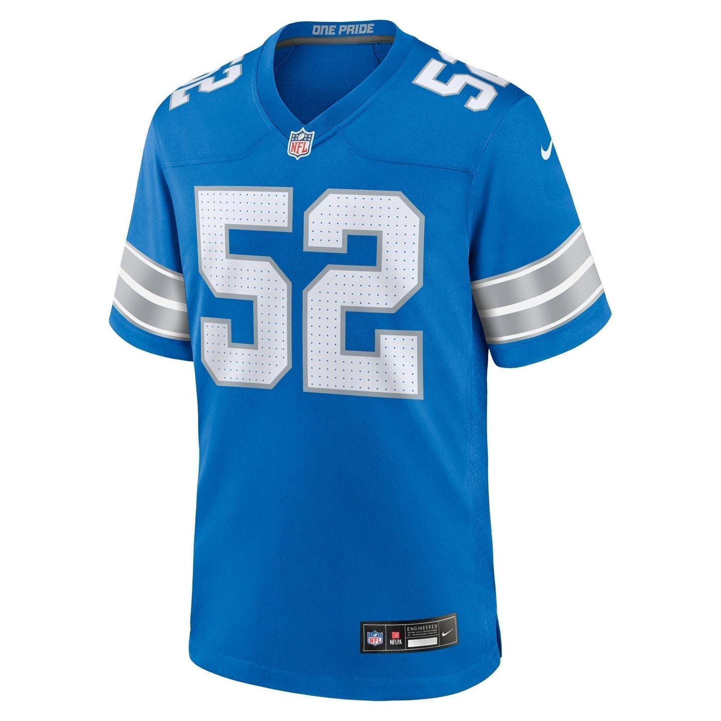 Netane Muti Detroit Lions Game Jersey - Blue football jersey product view 2