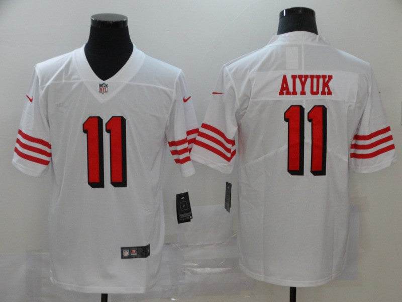 Men's San Francisco 49ers Brandon Aiyuk White Game Player Jersey football jersey product view 1