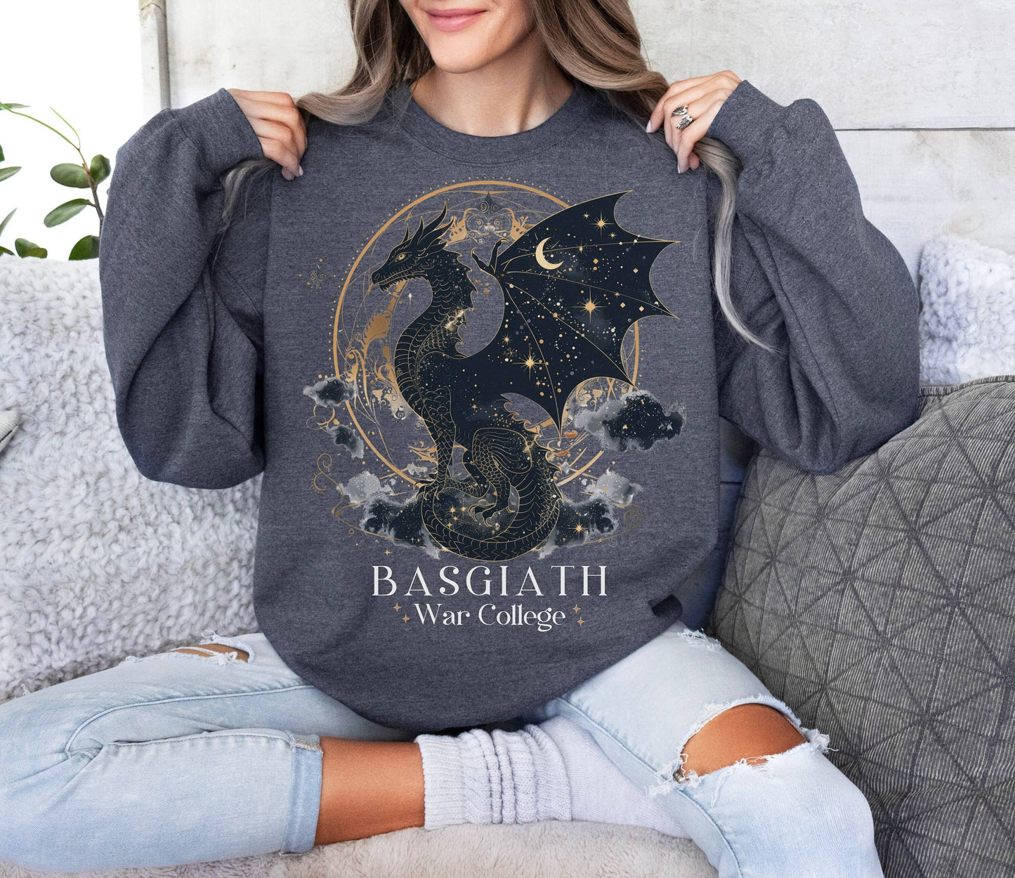 Romantasy Xaden Sweatshirt - Fourth Wing Art Design Unisex T-shirt, Sweatshirt, Hoodie, Long Sleeve Tee - T-Shirt, Sweatshirt, Hoodie