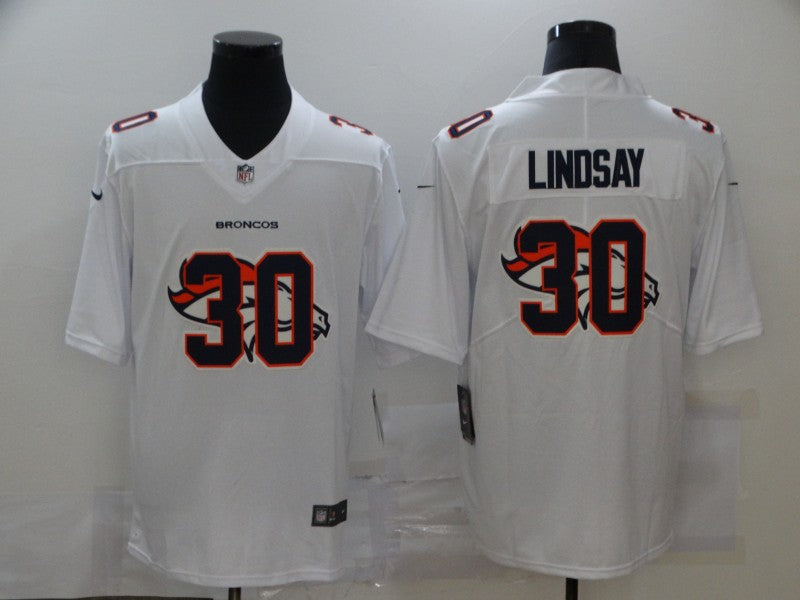Men's Denver Broncos Phillip Lindsay #30 White Player Game Jersey1 football jersey product view 1