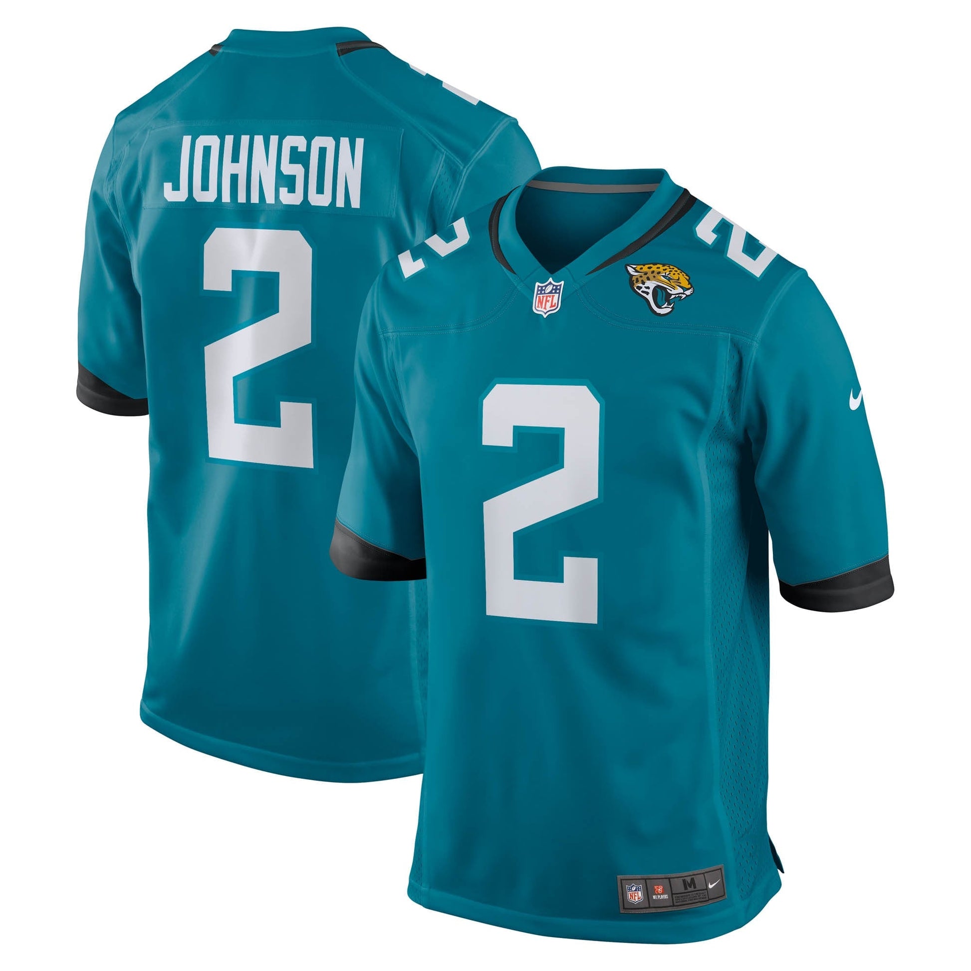 D'Ernest Johnson Jacksonville Jaguars Team Game Jersey - Teal football jersey product view 1