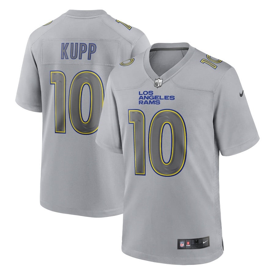 Cooper Kupp 10 Los Angeles Rams Atmosphere Fashion Game Jersey - Gray football jersey product view 1