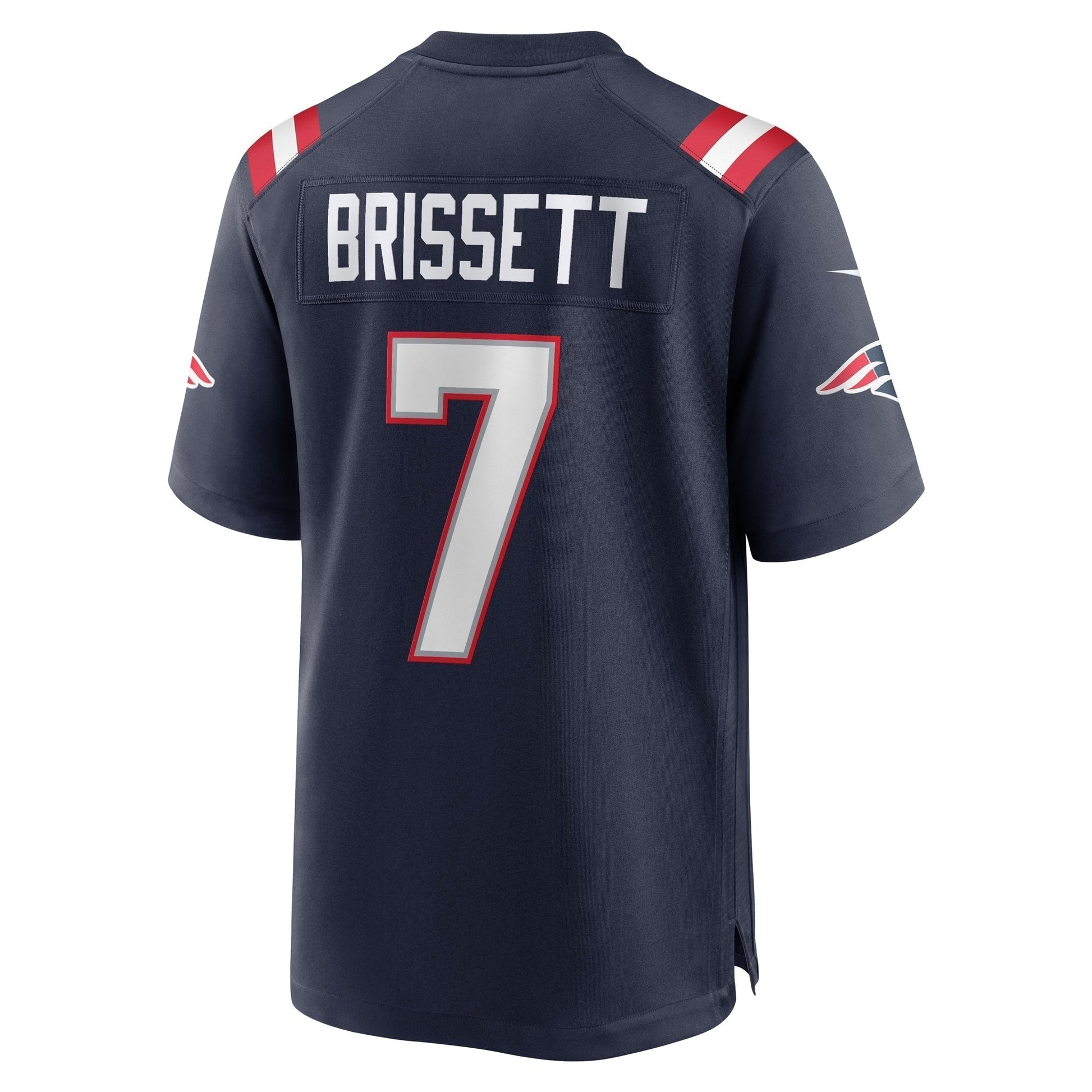 Jacoby Brissett New England Patriots Game Jersey - Navy football jersey product view 3