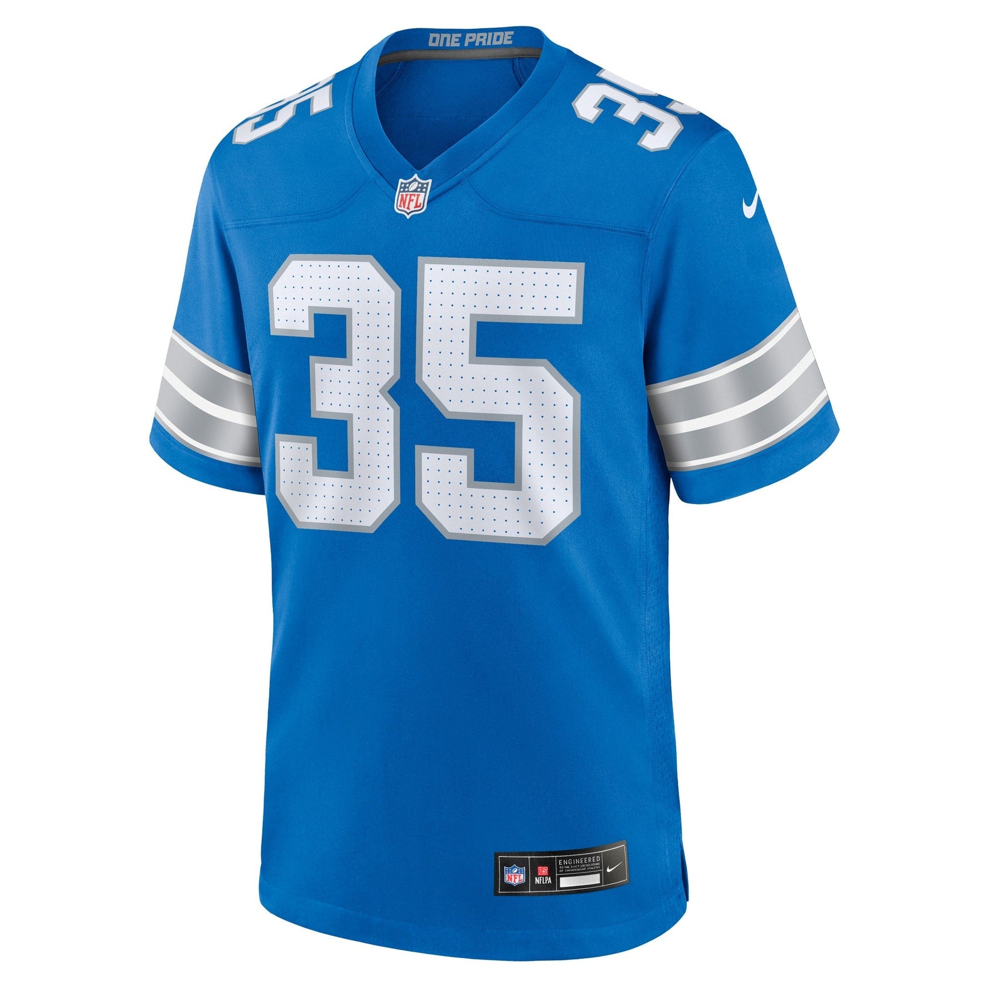Chelen Garnes Detroit Lions Game Jersey - Blue football jersey product view 2