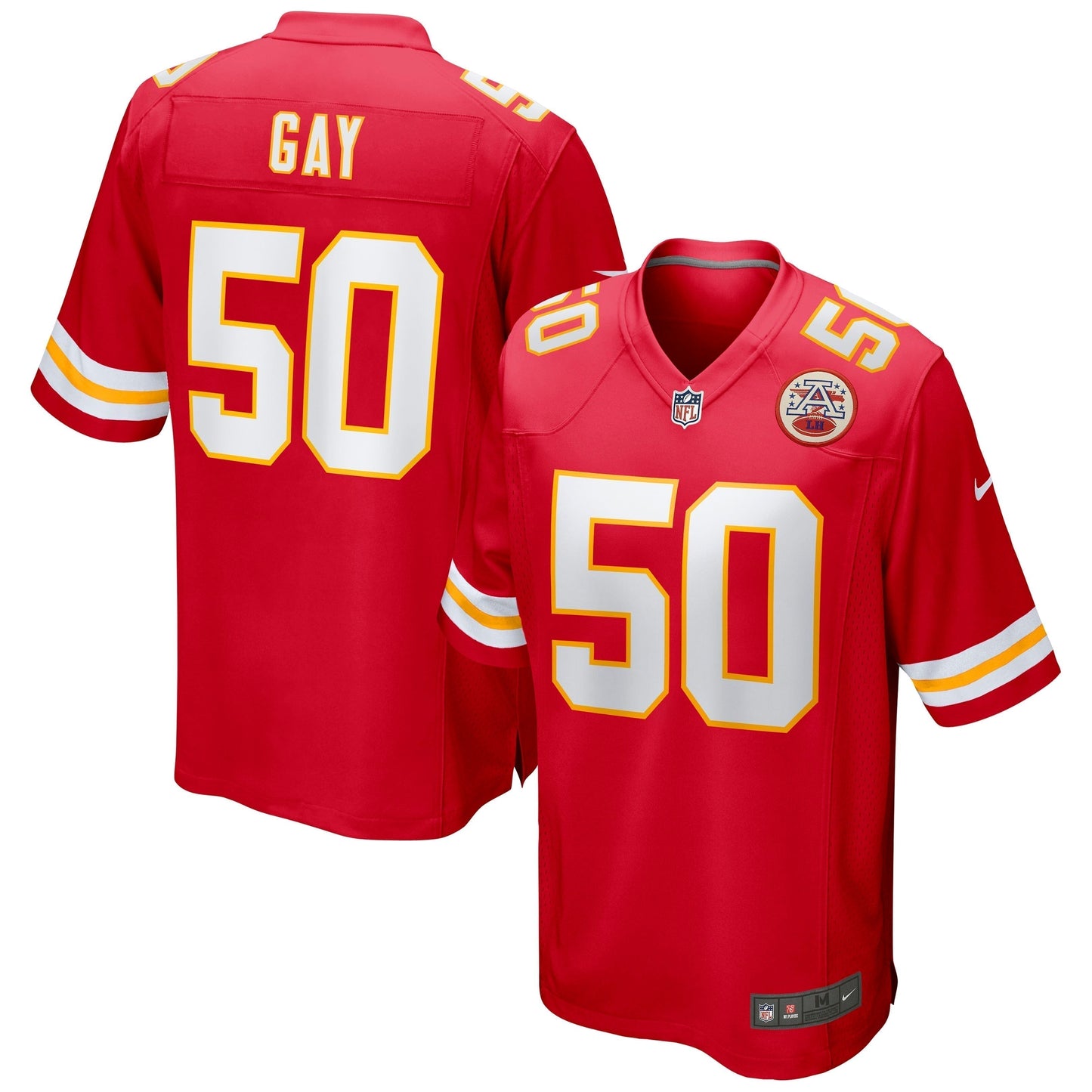 Willie Gay Kansas City Chiefs Game Jersey - Red football jersey product view 1
