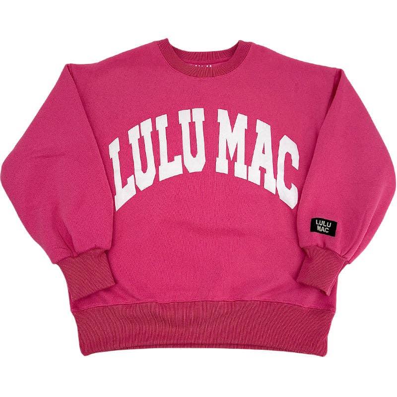 Lulu Mac Sweatshirt Hot Pink/White - Puff Unisex T-shirt, Sweatshirt, Hoodie, Long Sleeve Tee - T-Shirt, Sweatshirt, Hoodie