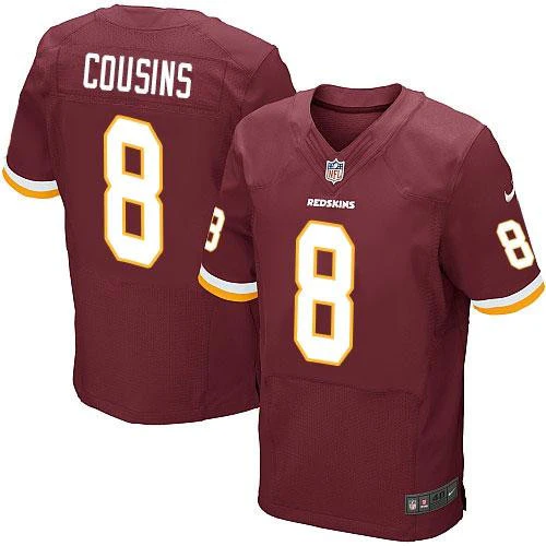 Kirk Cousins Burgundy Men's Stitched NFL Elite Jersey football jersey product view 1