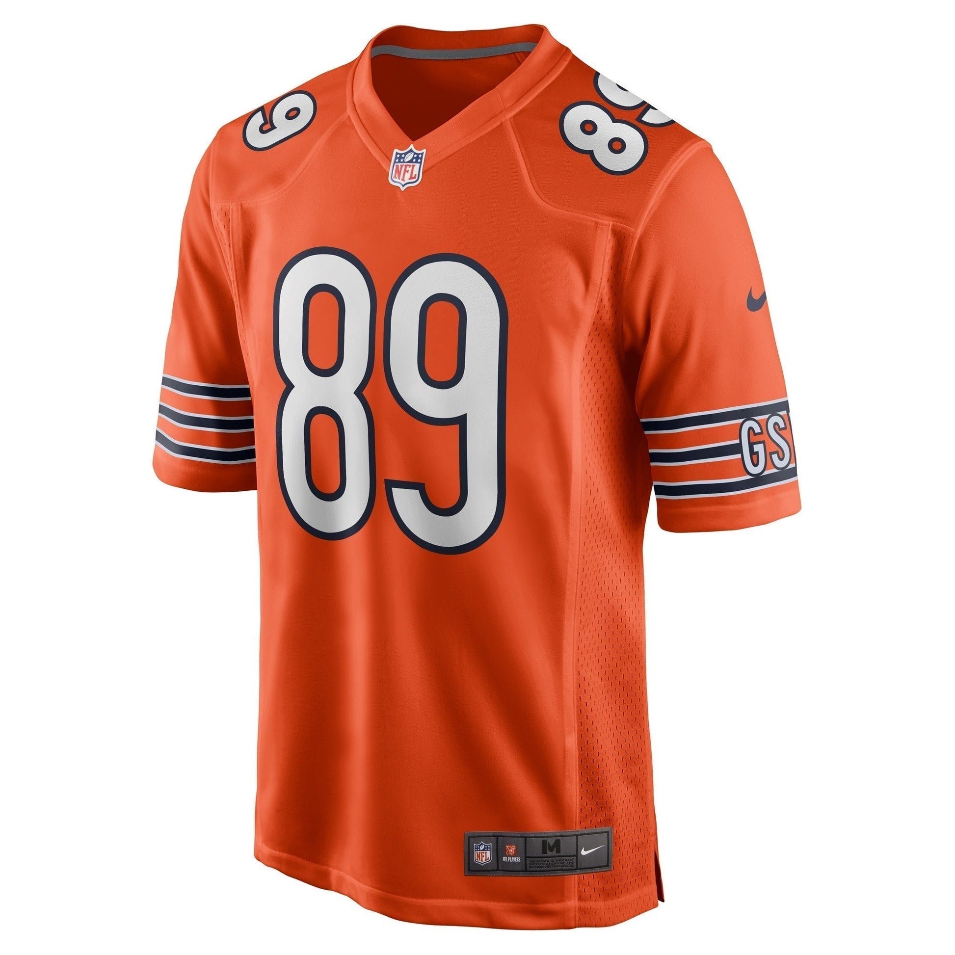 Mike Ditka Chicago Bears Retired Jersey - Orange football jersey product view 2