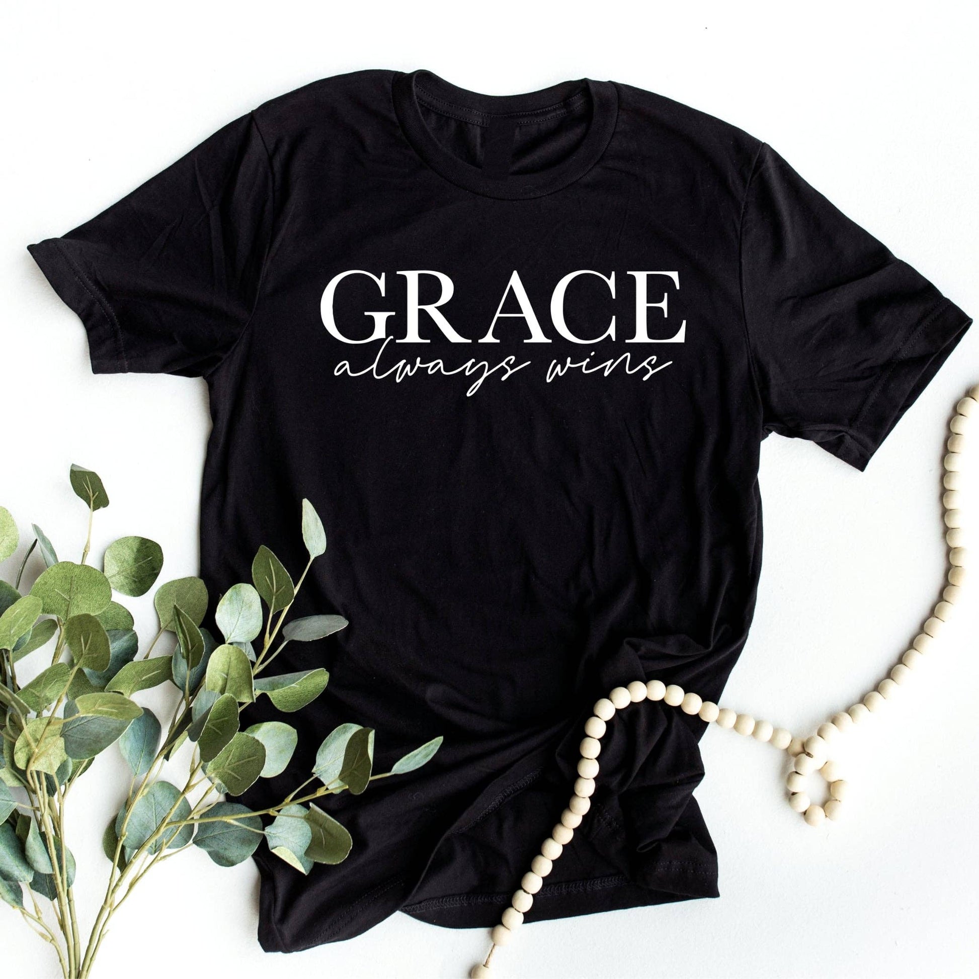 Christian Grace Upon Grace Black Bella Women's Graphic Tee Unisex T-shirt, Sweatshirt, Hoodie, Long Sleeve Tee - T-Shirt, Sweatshirt, Hoodie