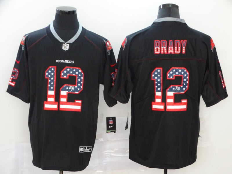 Men's Tampa Bay Buccaneers Tom Brady #12 Black Authentic Game Jersey1 football jersey product view 1