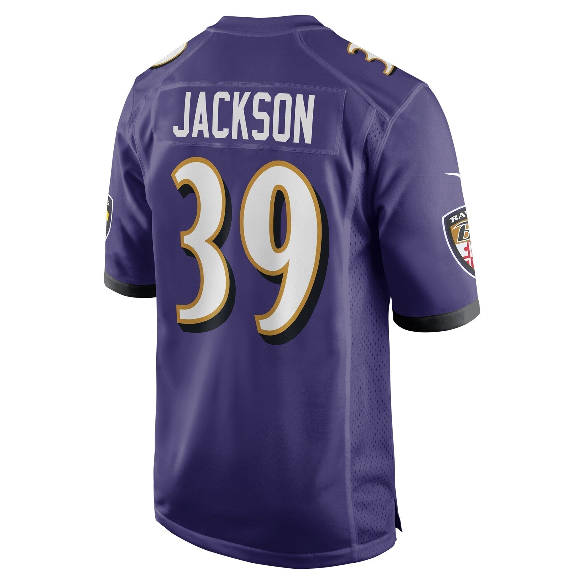 Eddie Jackson Baltimore Ravens Team Game Jersey - Purple football jersey product view 3