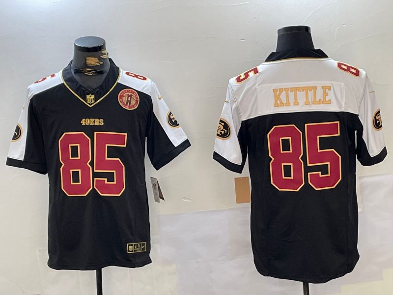 Men's San Francisco 49ers George Kittle Black Alternate Player Jersey football jersey product view 1