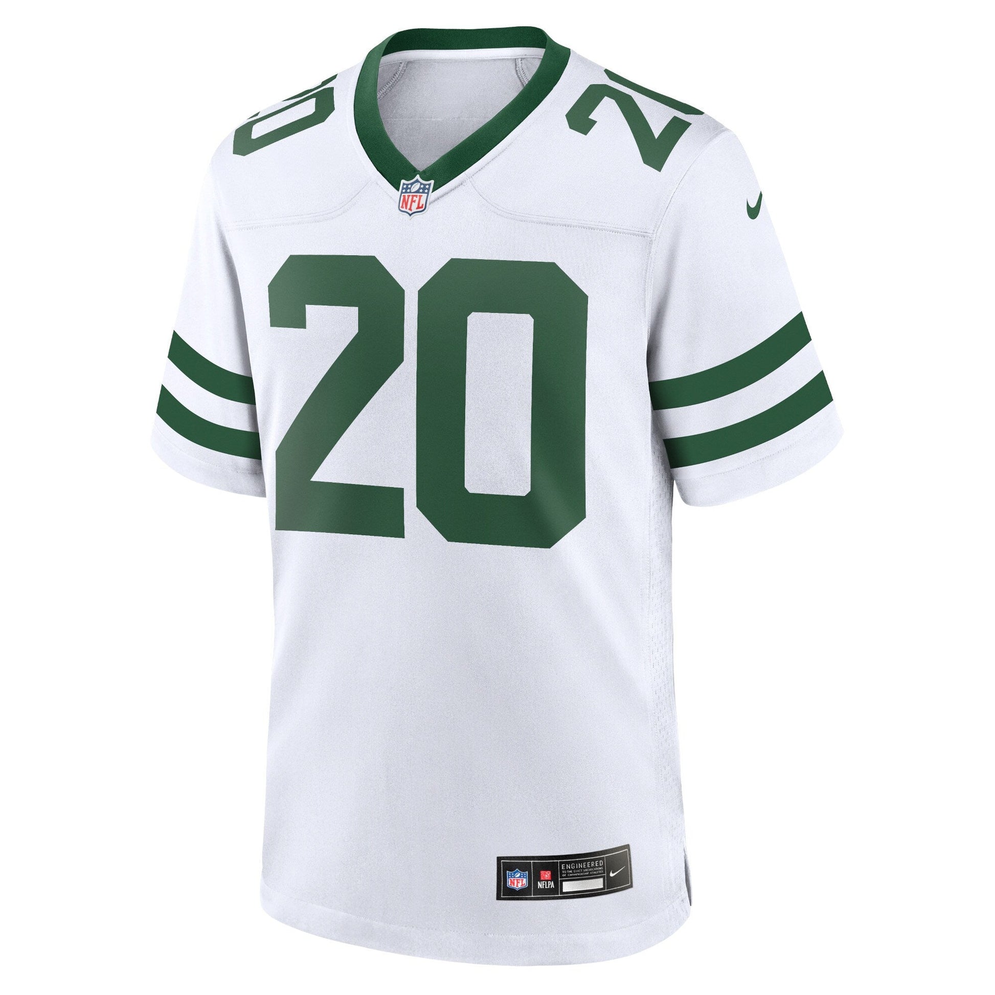 Breece Hall New York Jets Game Jersey - Legacy White football jersey product view 2
