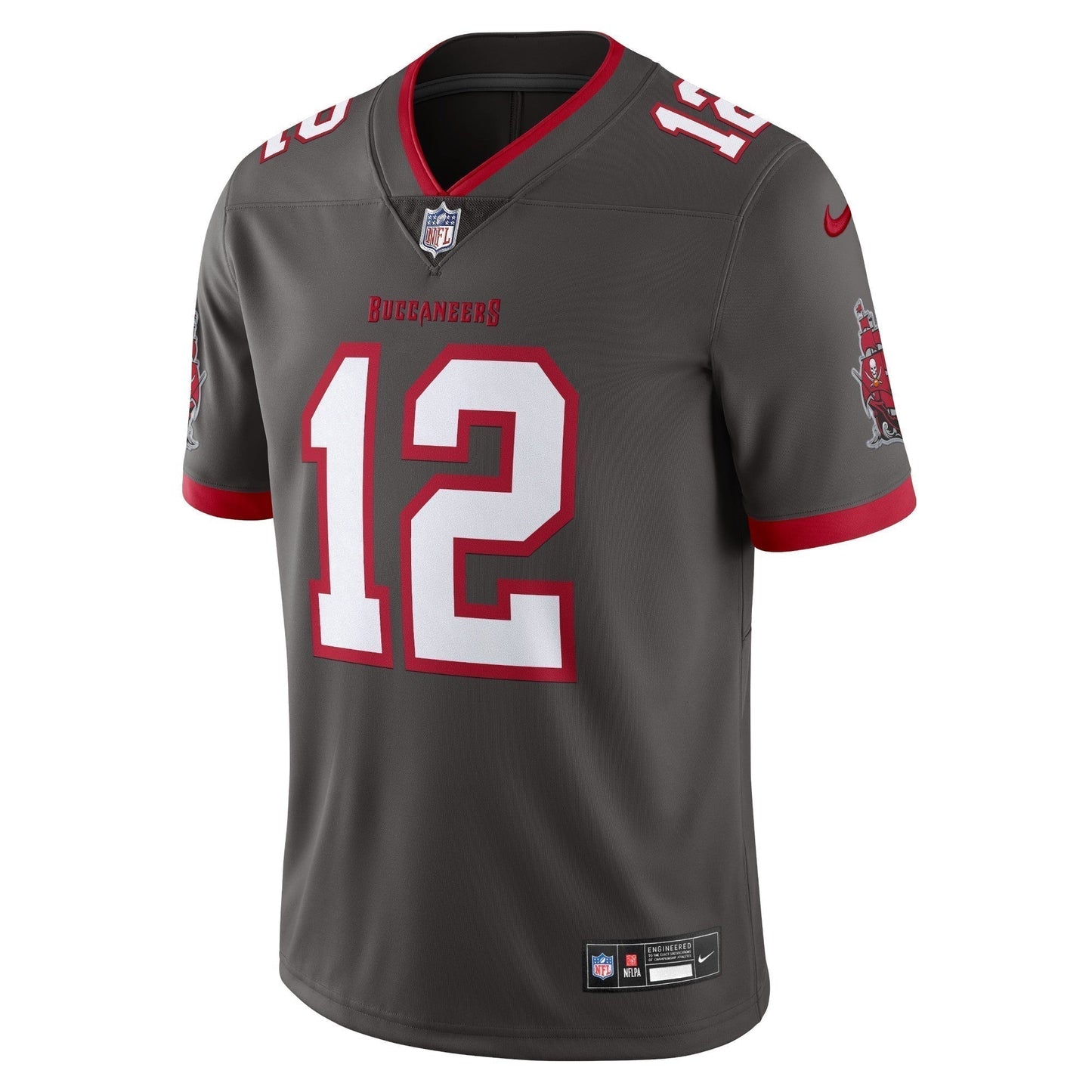 Tom Brady Tampa Bay Buccaneers Alternate Vapor Untouchable Limited Jersey - Pewter football jersey product view 2