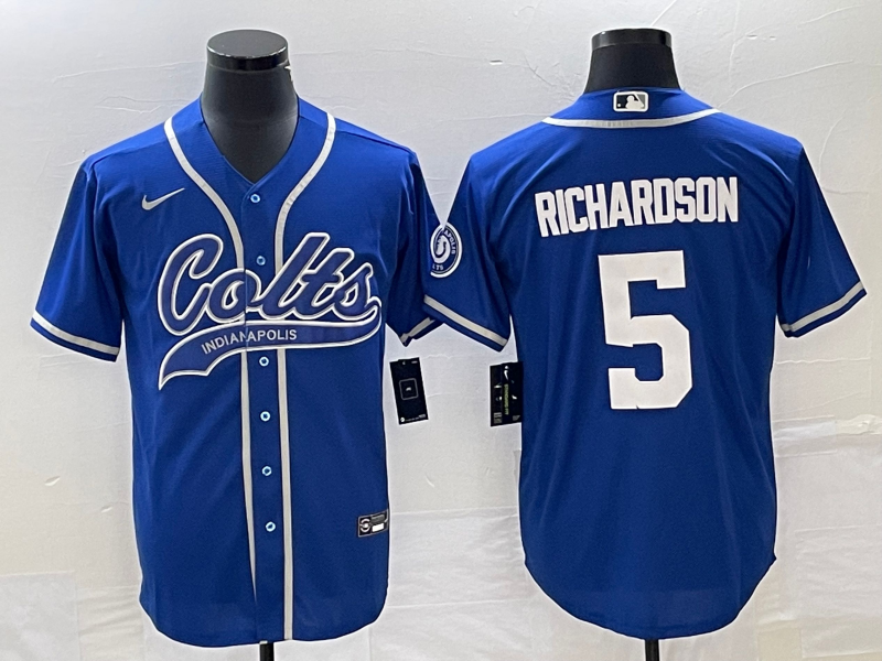 Men's Indianapolis Colts Anthony Richardson Royal Game Jersey Joint Edition football jersey product view 1