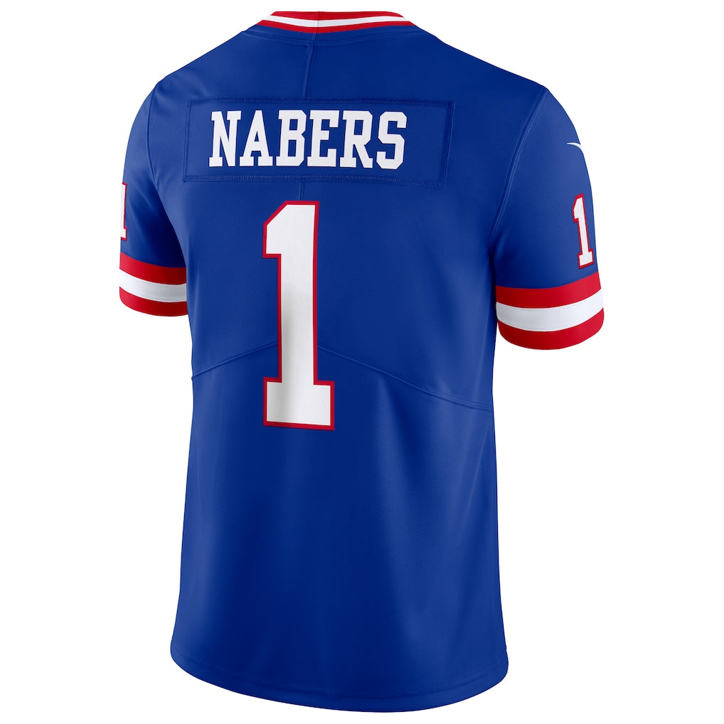 NY.Giants #1 Malik Nabers Royal Alternate 2 Legacy Vapor Untouchable Limited Jersey sports jersey product view 1
