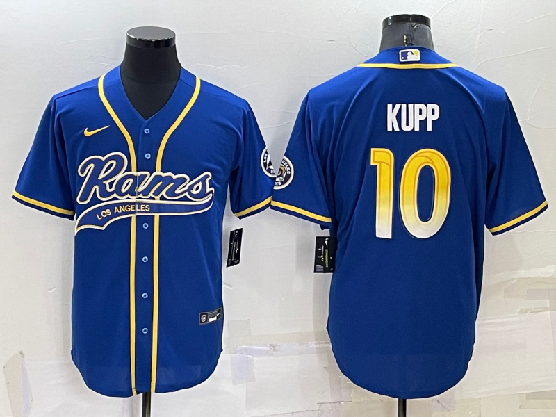 Men's Los Angeles Rams Cooper Kupp Blue Game Jersey Joint Edition football jersey product view 1