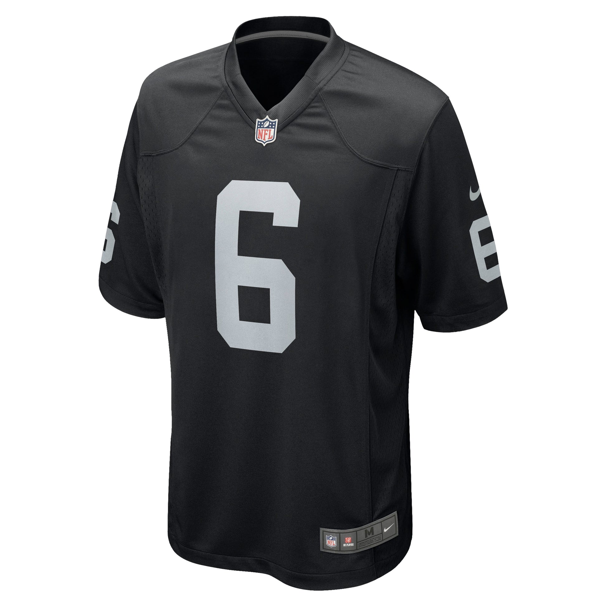 AJ Cole Las Vegas Raiders Game Jersey - Black football jersey product view 2