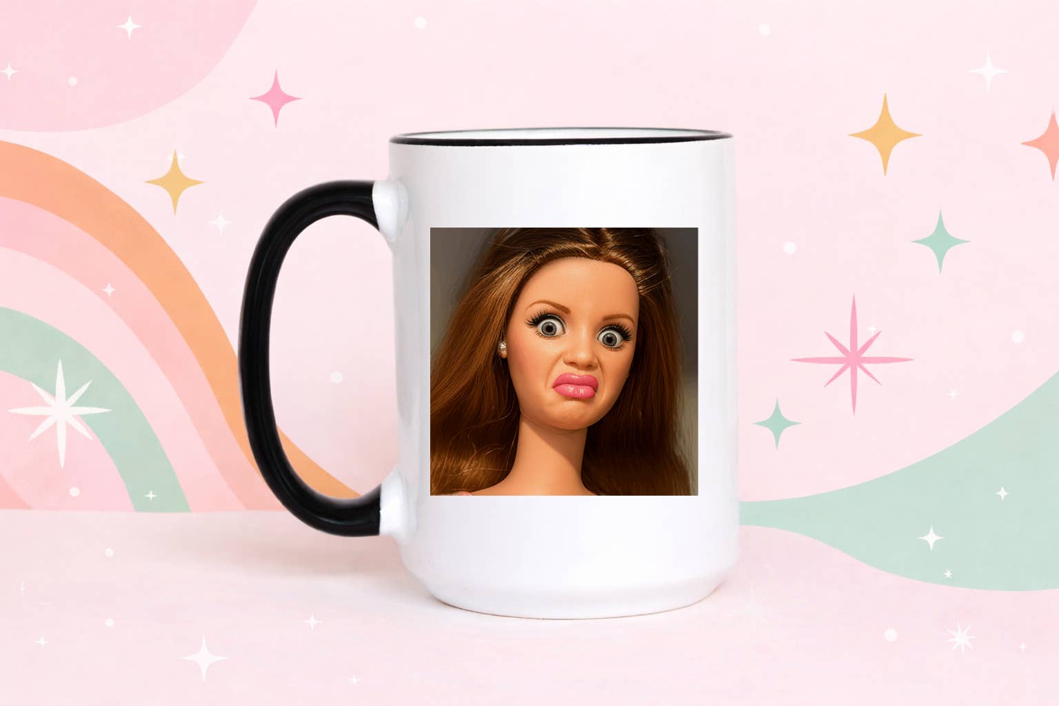 Funny Retro Doll Coffee Mug Sarcastic Gag Gift Mug Unisex T-shirt, Sweatshirt, Hoodie, Long Sleeve Tee - T-Shirt, Sweatshirt, Hoodie