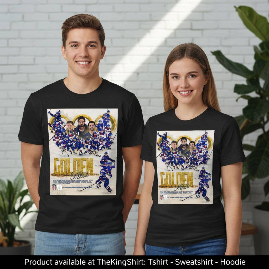 Golden 2026 USA Hockey Champions Poster Tee Unisex T-shirt, Sweatshirt, Hoodie, Long Sleeve Tee - T-Shirt, Sweatshirt, Hoodie
