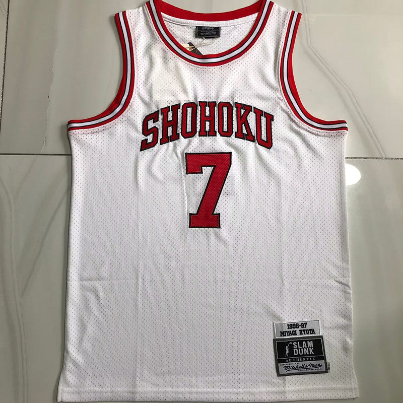 Slam Dunk Miyagi Ryota White 7 MN basketball jersey product view 1