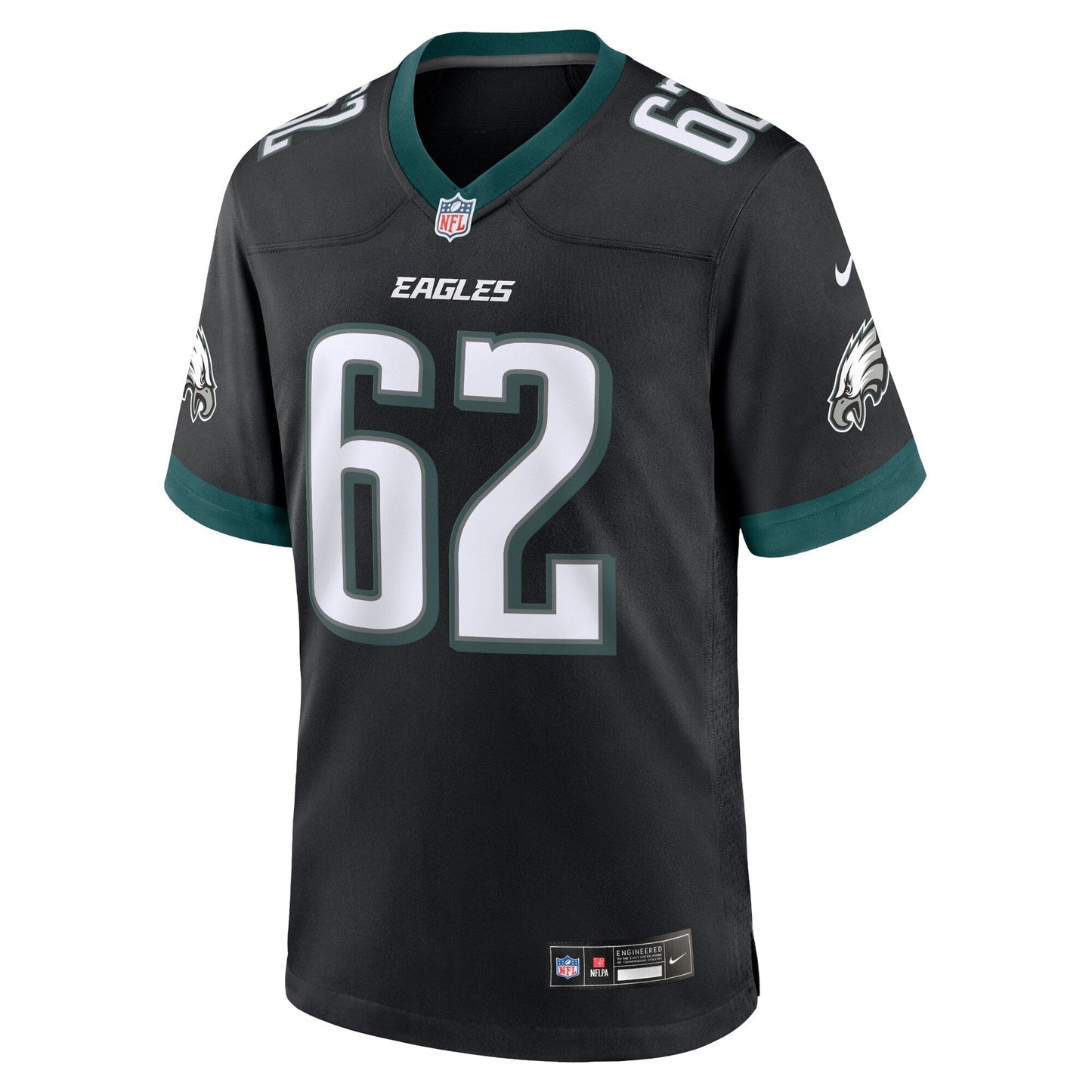 Jason Kelce Philadelphia Eagles Alternate Game Jersey - Black football jersey product view 2