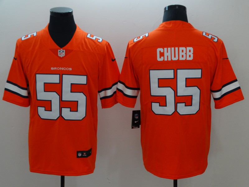 Men's Denver Broncos Bradley Chubb #55 Orange Game Player Jersey1 football jersey product view 1