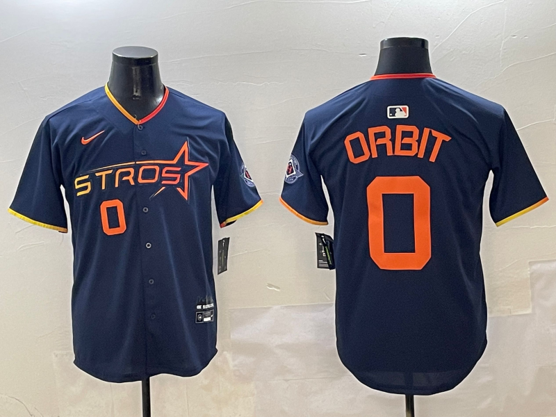 Men's Houston Astros Orbit Navy 2025 City Connect Limited Player Jersey baseball jersey product view 1