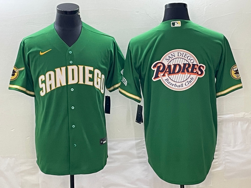 Men's San Diego Padres Green Replica Player Jersey baseball jersey product view 1