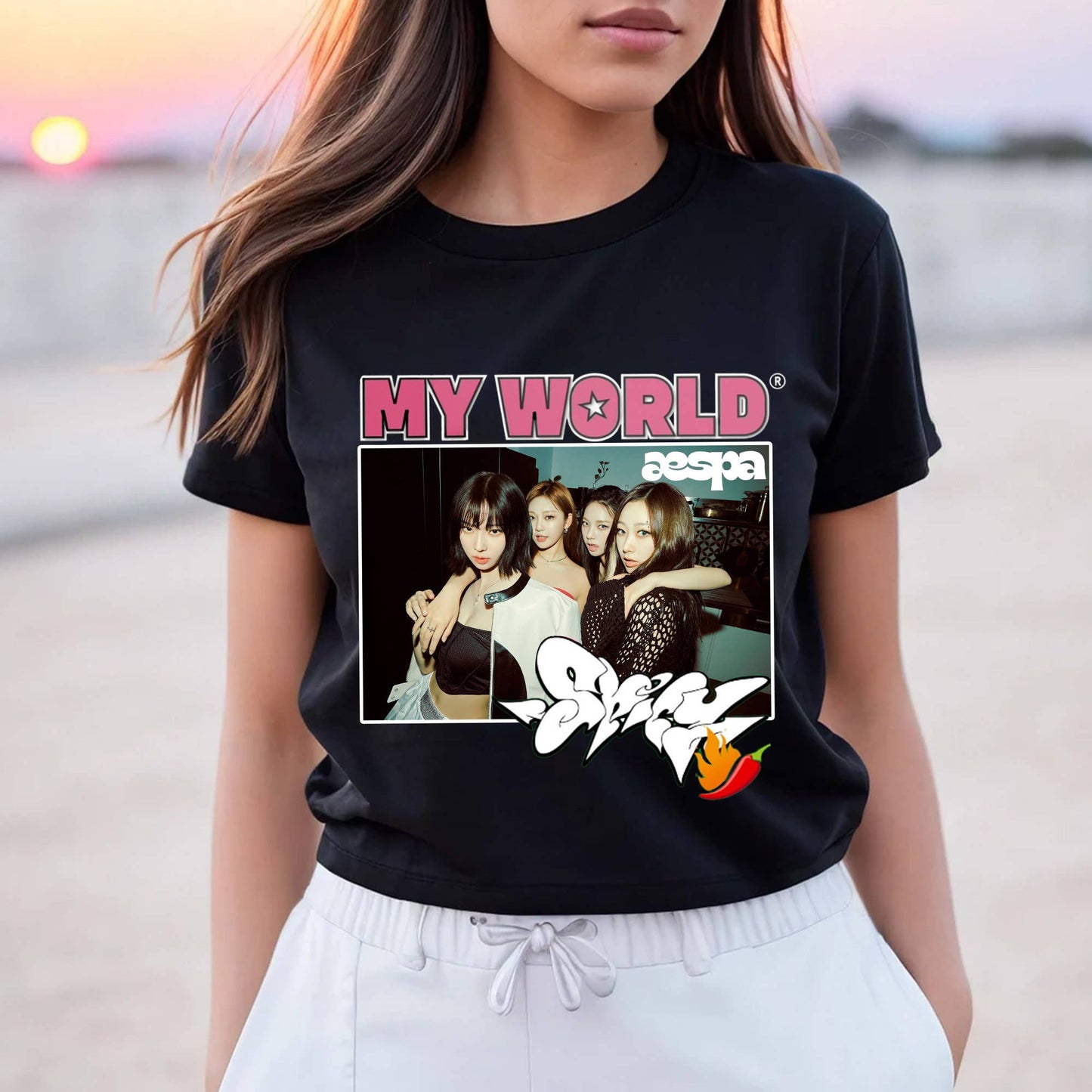 Aespa Vibe - Trendy Tees from My World Collection Unisex T-shirt, Sweatshirt, Hoodie, Long Sleeve Tee - T-Shirt, Sweatshirt, Hoodie