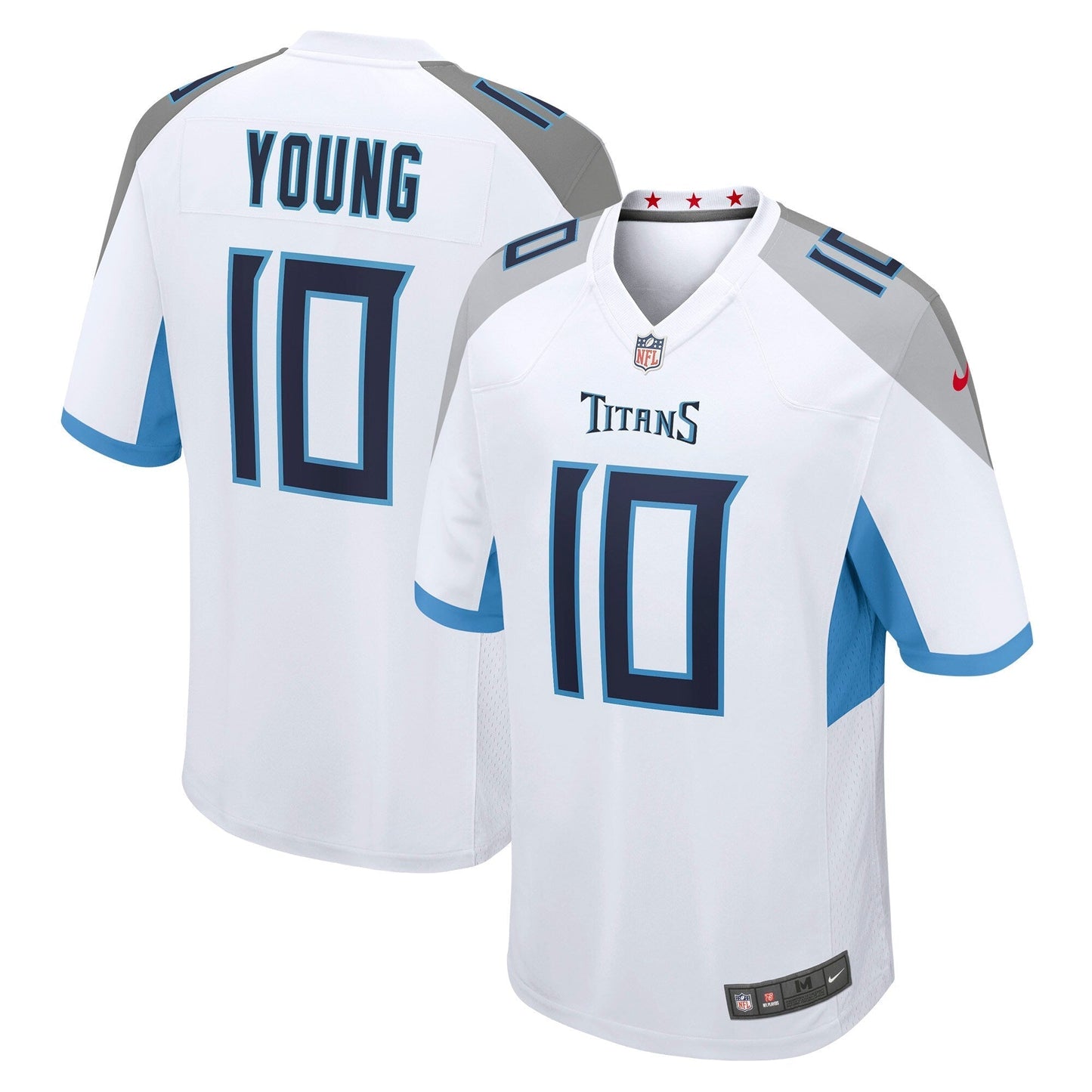 Tennessee Titans Vince Young White Retired Player Game Jersey football jersey product view 1