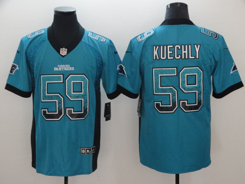 Men's Carolina Panthers Luke Kuechly #59 Blue Game Player Jersey1 football jersey product view 1