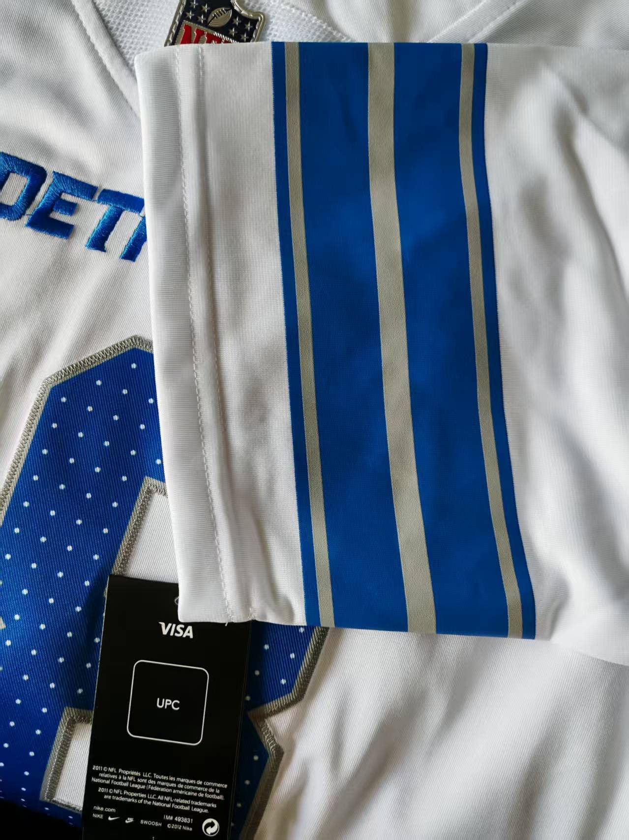 Men's Detroit Lions Isaac TeSlaa Jersey - White football jersey product view 2