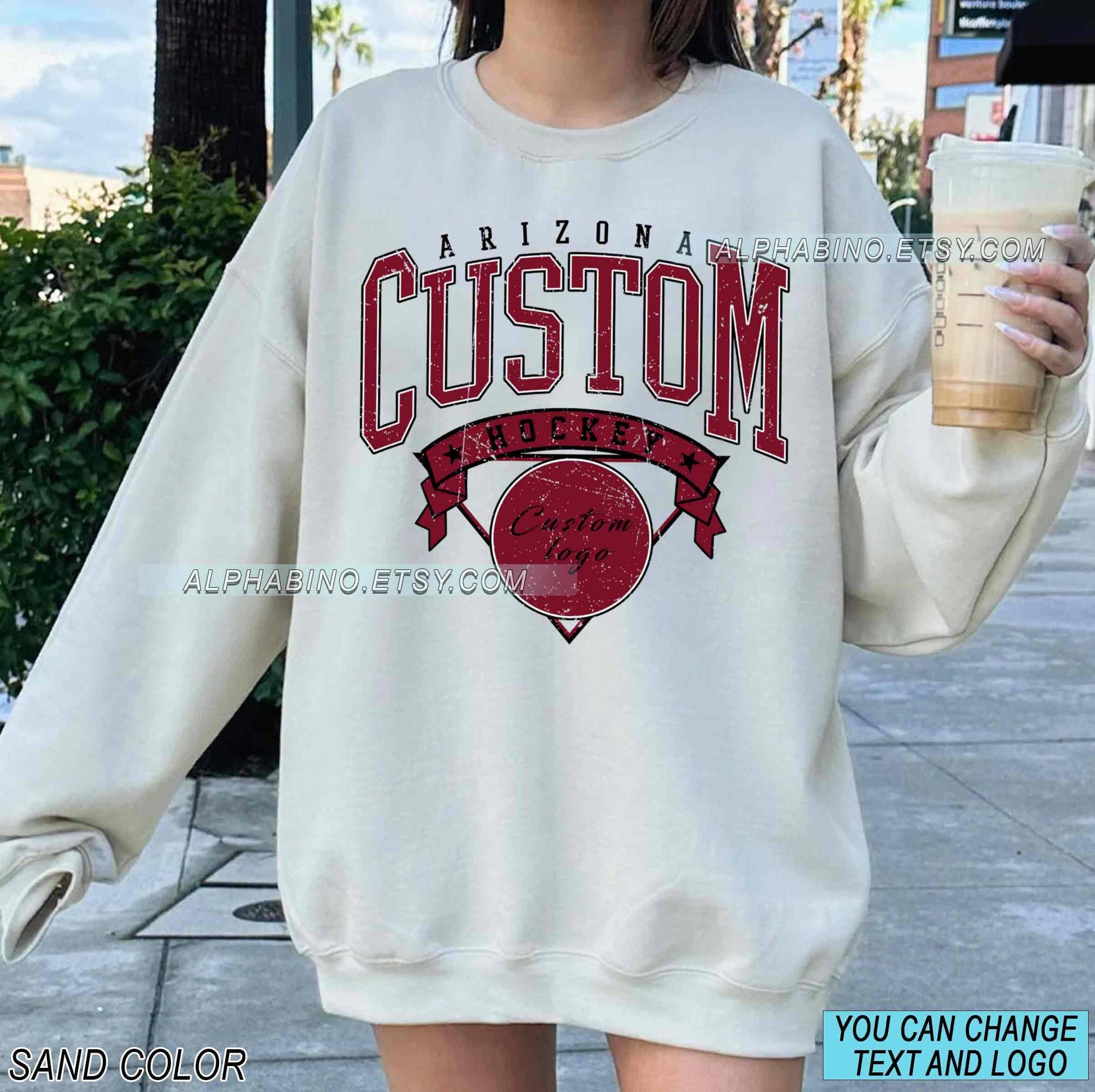 Arizona Hockey Fan Vintage Sweatshirt Unisex T-shirt, Sweatshirt, Hoodie, Long Sleeve Tee - T-Shirt, Sweatshirt, Hoodie