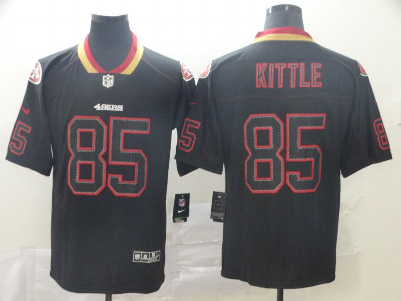 Men's San Francisco 49ers George Kittle #85 Black Player Game Jersey1 football jersey product view 1