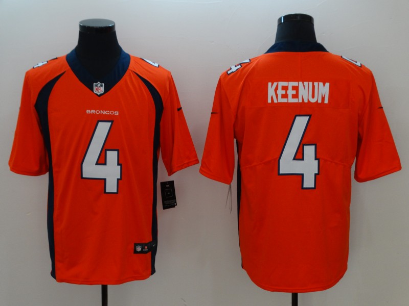 Men's Denver Broncos Case Keenum #4 Orange Game Jersey1 football jersey product view 1