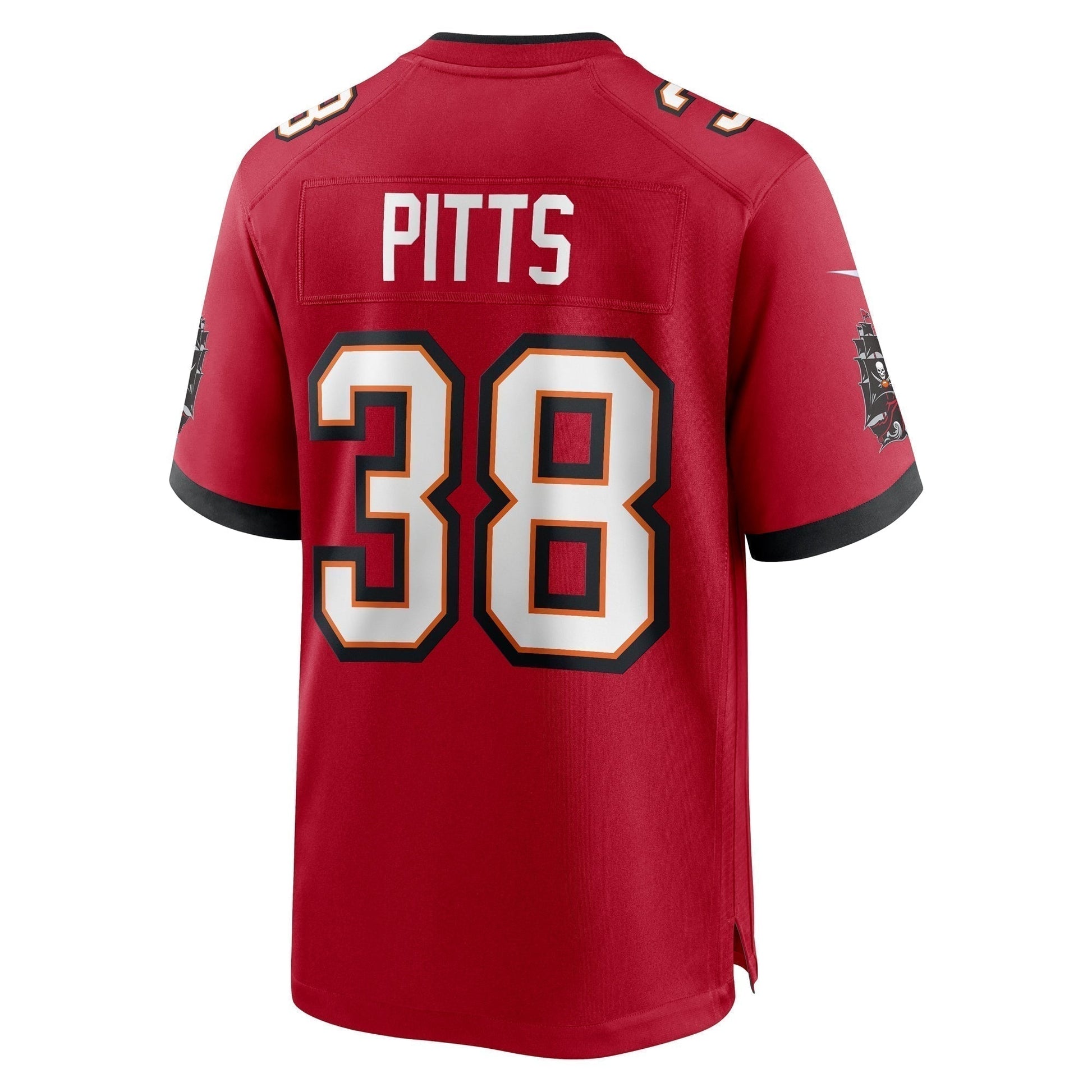 Derrek Pitts Tampa Bay Buccaneers Game Jersey - Red football jersey product view 3